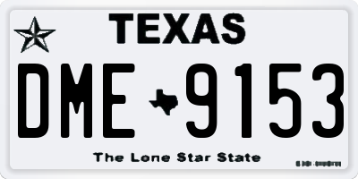 TX license plate DME9153