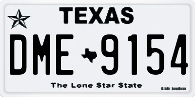 TX license plate DME9154
