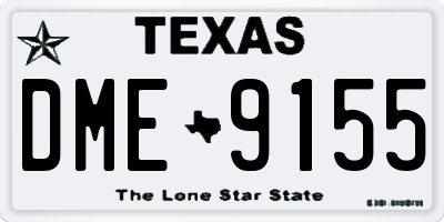 TX license plate DME9155