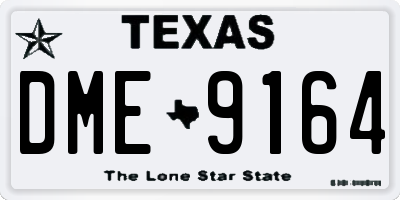 TX license plate DME9164