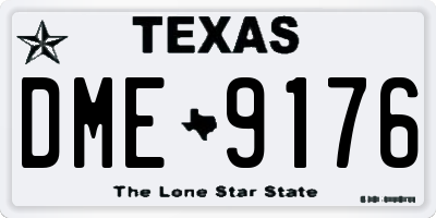 TX license plate DME9176