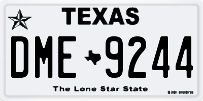 TX license plate DME9244