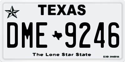 TX license plate DME9246