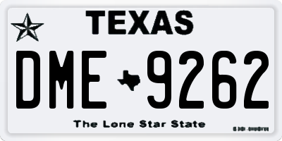 TX license plate DME9262