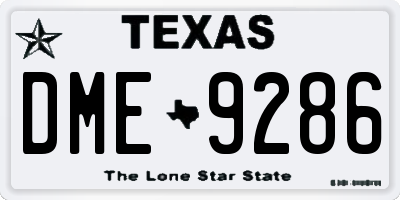 TX license plate DME9286