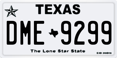 TX license plate DME9299