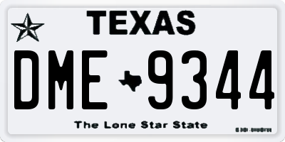 TX license plate DME9344