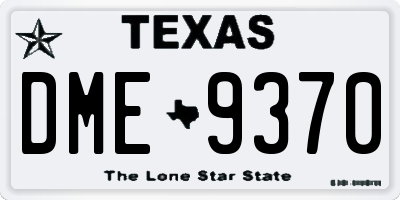 TX license plate DME9370