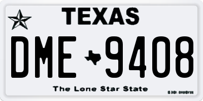 TX license plate DME9408
