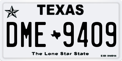 TX license plate DME9409