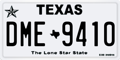TX license plate DME9410