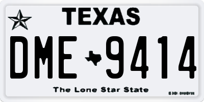 TX license plate DME9414
