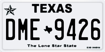 TX license plate DME9426