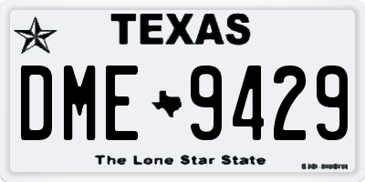 TX license plate DME9429