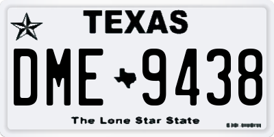 TX license plate DME9438