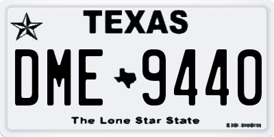 TX license plate DME9440