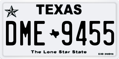 TX license plate DME9455