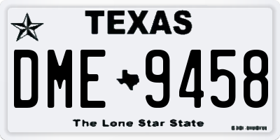 TX license plate DME9458