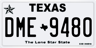 TX license plate DME9480