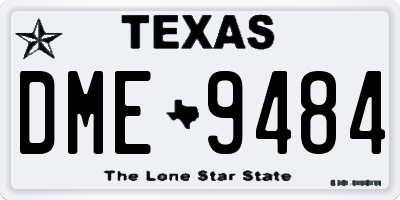TX license plate DME9484