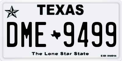 TX license plate DME9499