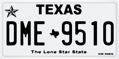 TX license plate DME9510
