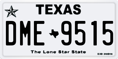 TX license plate DME9515