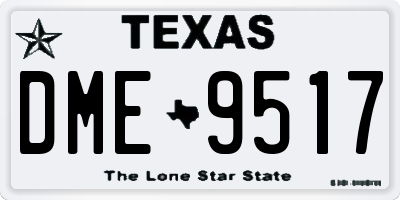 TX license plate DME9517