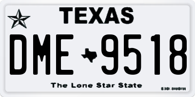 TX license plate DME9518