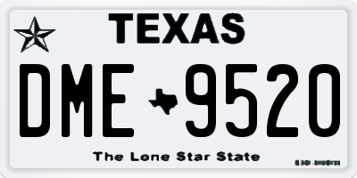 TX license plate DME9520