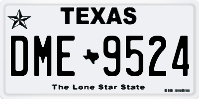 TX license plate DME9524