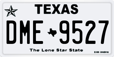 TX license plate DME9527
