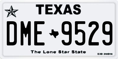 TX license plate DME9529