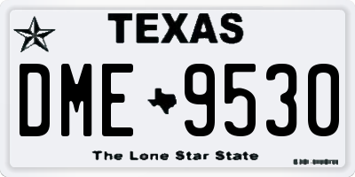 TX license plate DME9530