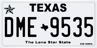 TX license plate DME9535
