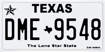 TX license plate DME9548