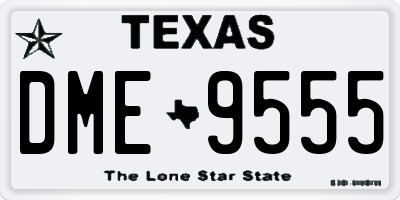 TX license plate DME9555