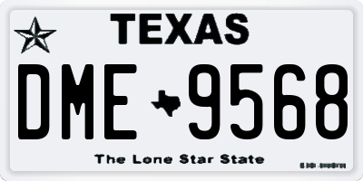 TX license plate DME9568