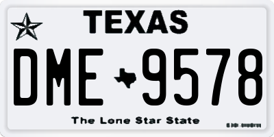 TX license plate DME9578