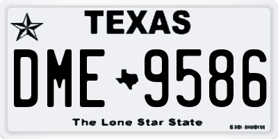 TX license plate DME9586