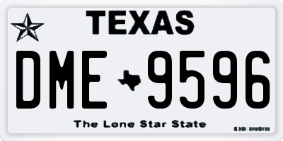 TX license plate DME9596