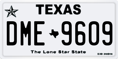 TX license plate DME9609
