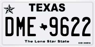 TX license plate DME9622