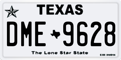 TX license plate DME9628