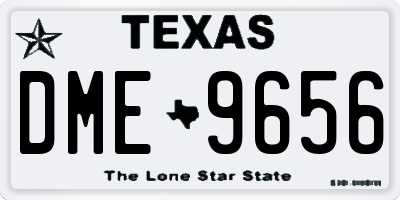 TX license plate DME9656