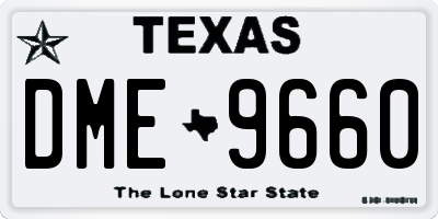 TX license plate DME9660