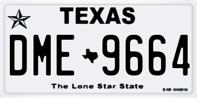 TX license plate DME9664