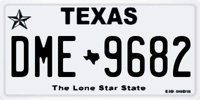 TX license plate DME9682