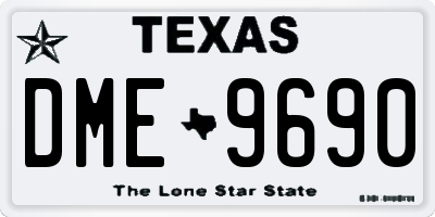 TX license plate DME9690
