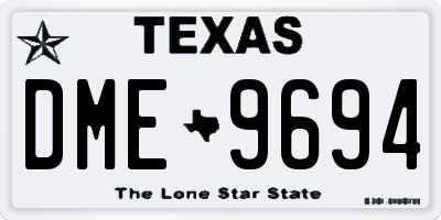 TX license plate DME9694